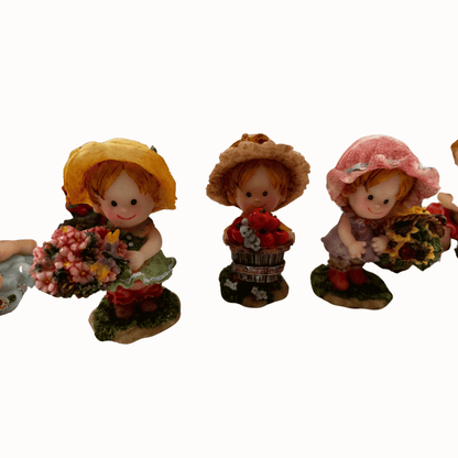 12 Mini Figures Angels, Fairies and Fruit Collectors, Different Sizes 4 inch x 4 inch, 3 inch x 1.5 inch and 4 inch x 7 inch (Miscellaneous Colors)