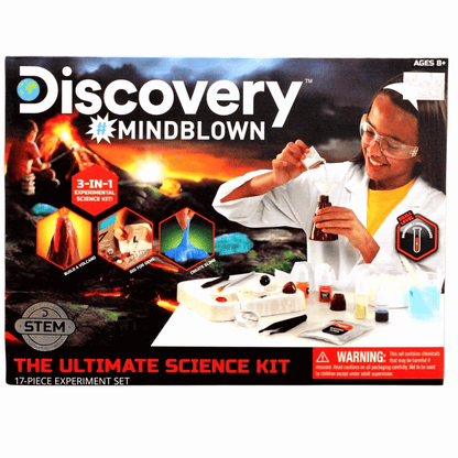 Discovery Mindblown "The Ultimate Science Kit" 17 Piece Experiment Set (Black Color)