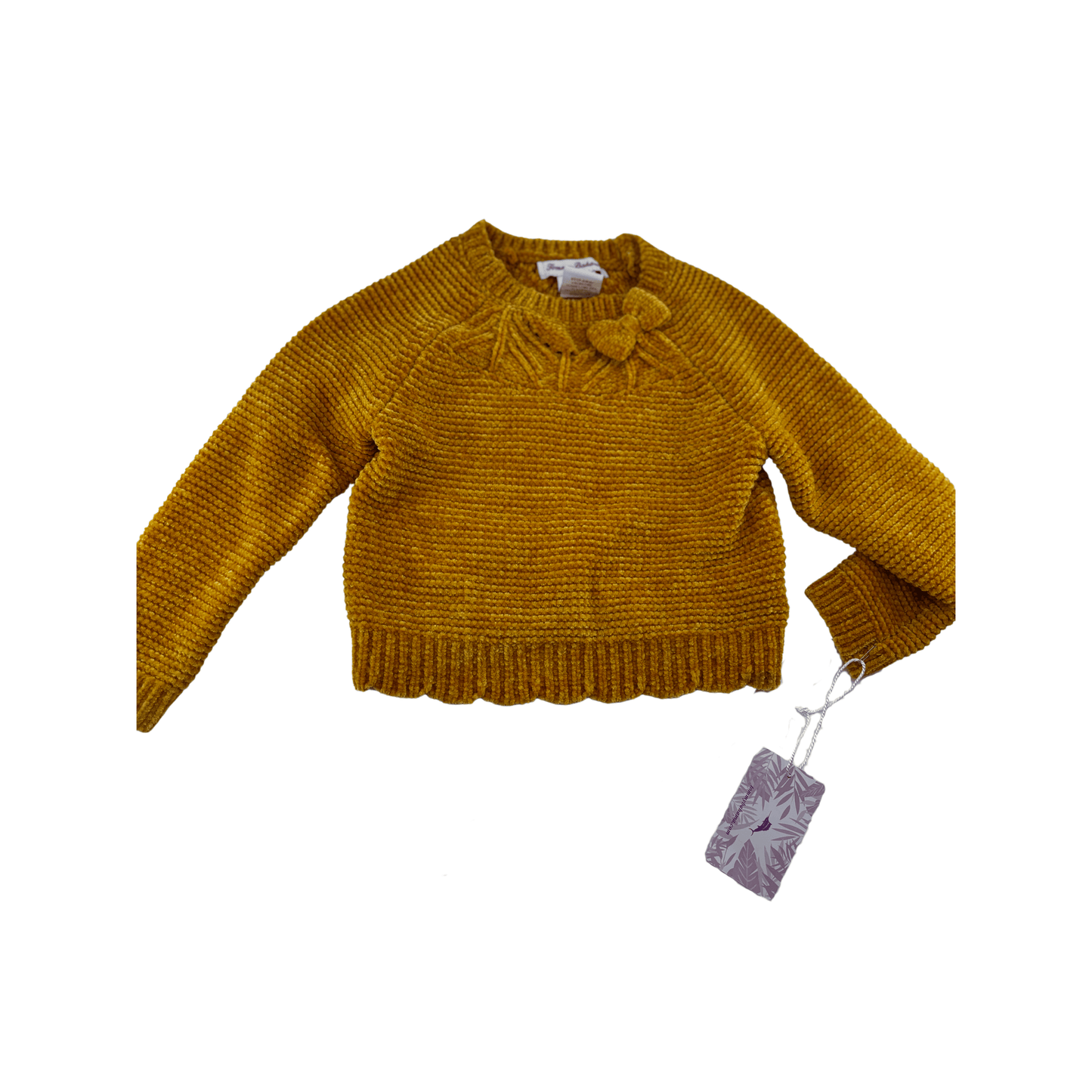 Tommy Bahama Mustard Knit Cropped Pullover Sweater (Size XS)