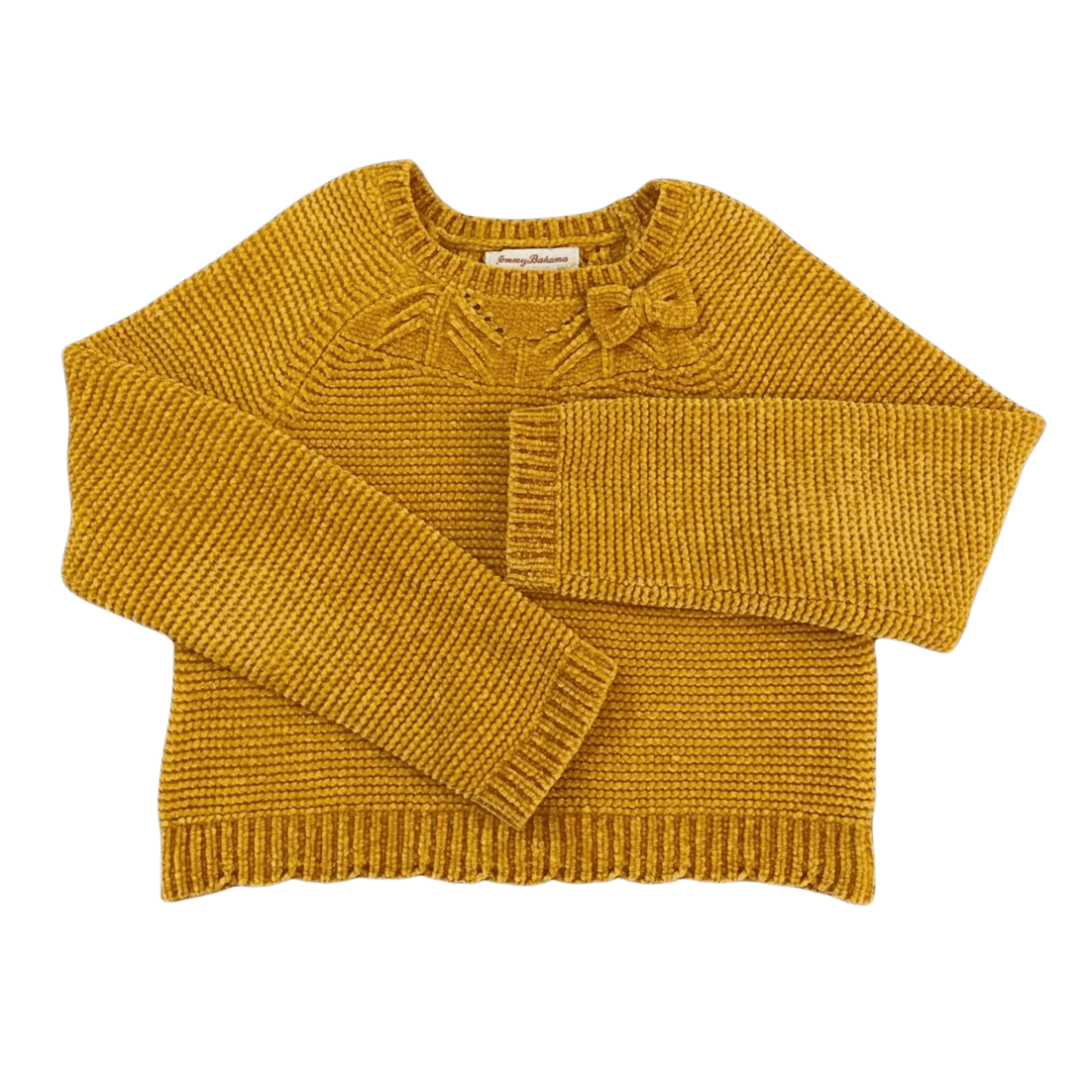 Tommy Bahama Mustard Knit Cropped Pullover Sweater (Size XS)