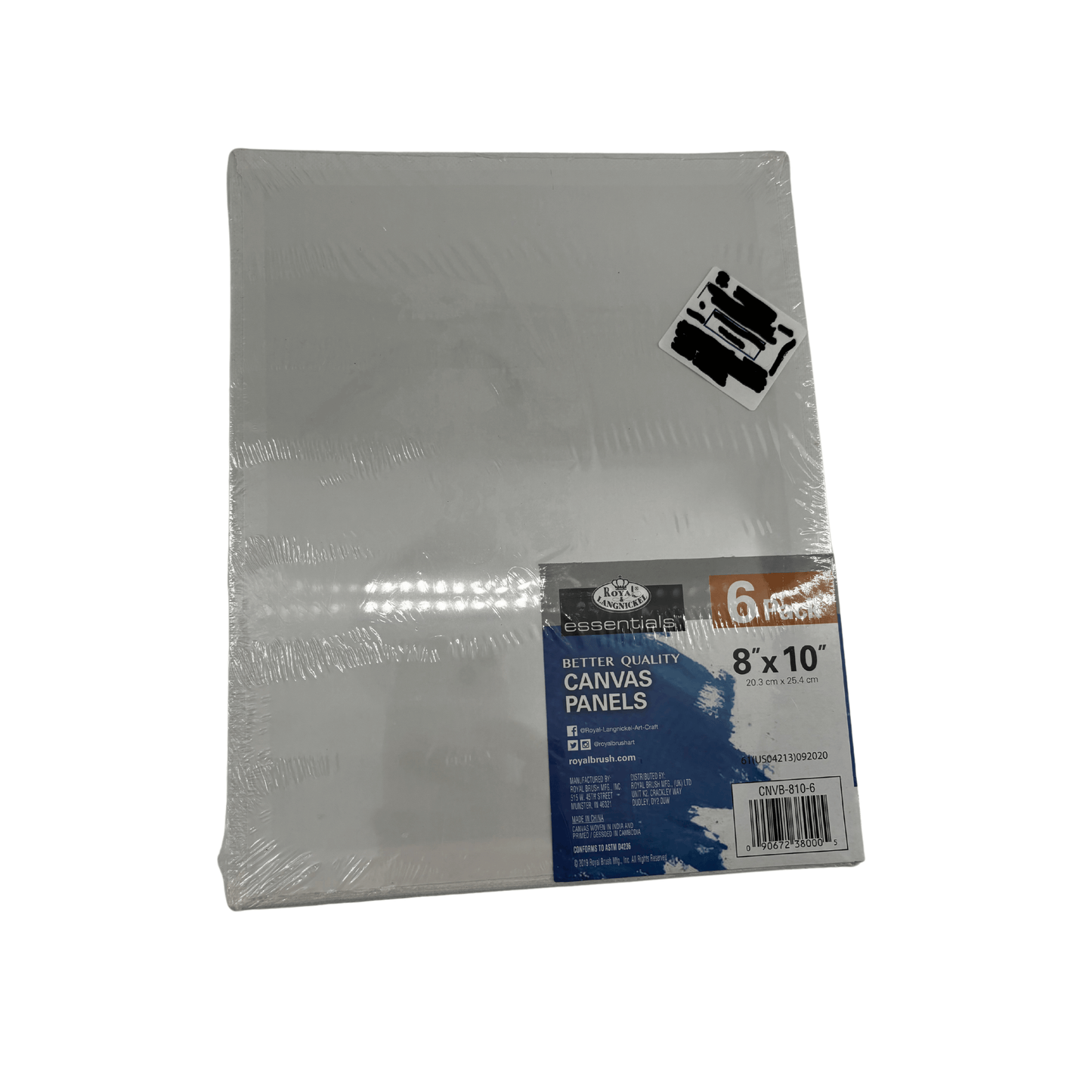 Royal Langnickel White 6 Pack Better Quality Canvas Panels (Size 8x10)