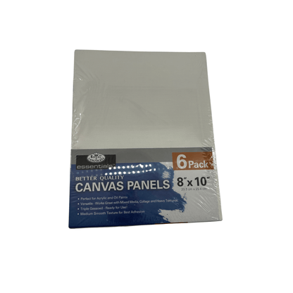 Royal Langnickel White 6 Pack Better Quality Canvas Panels (Size 8x10)