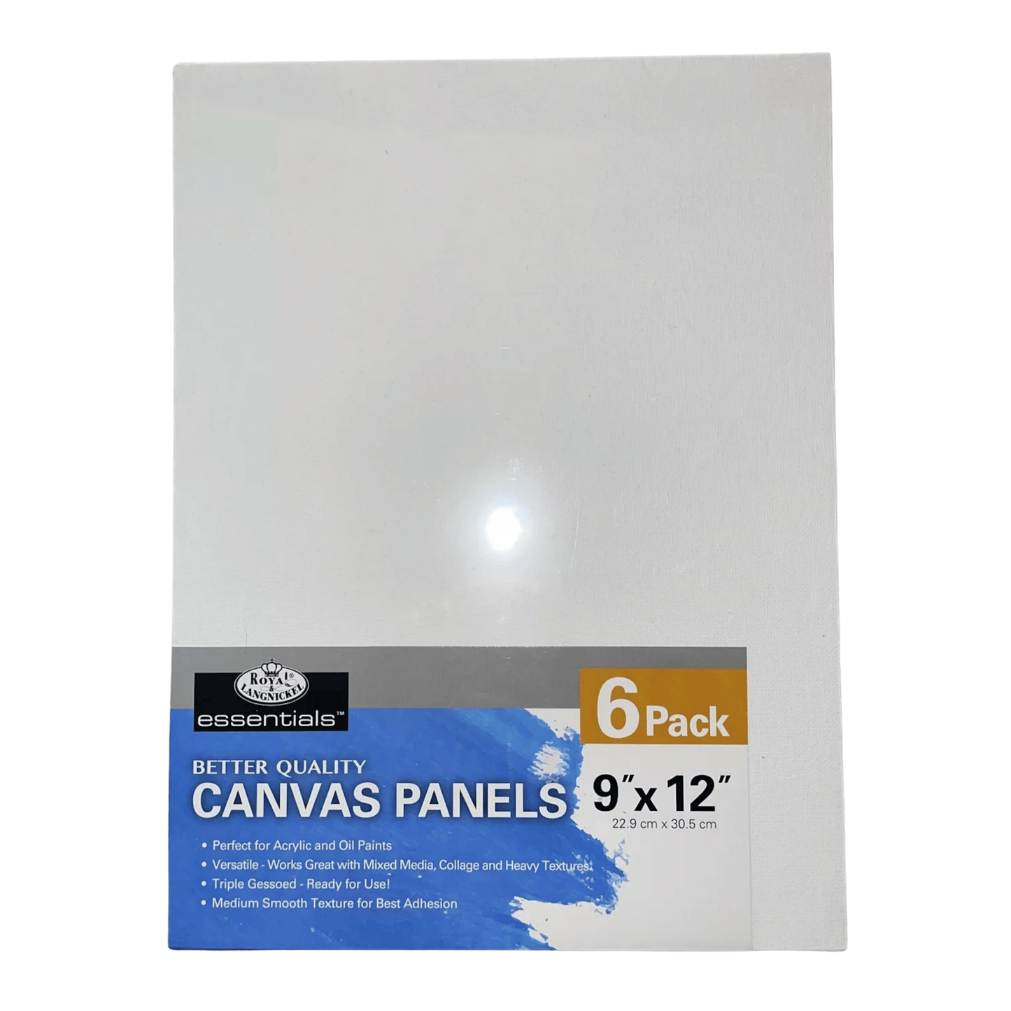 Royal Langnickel White 6 Pack Better Quality Canvas Panels (Size 8x10)