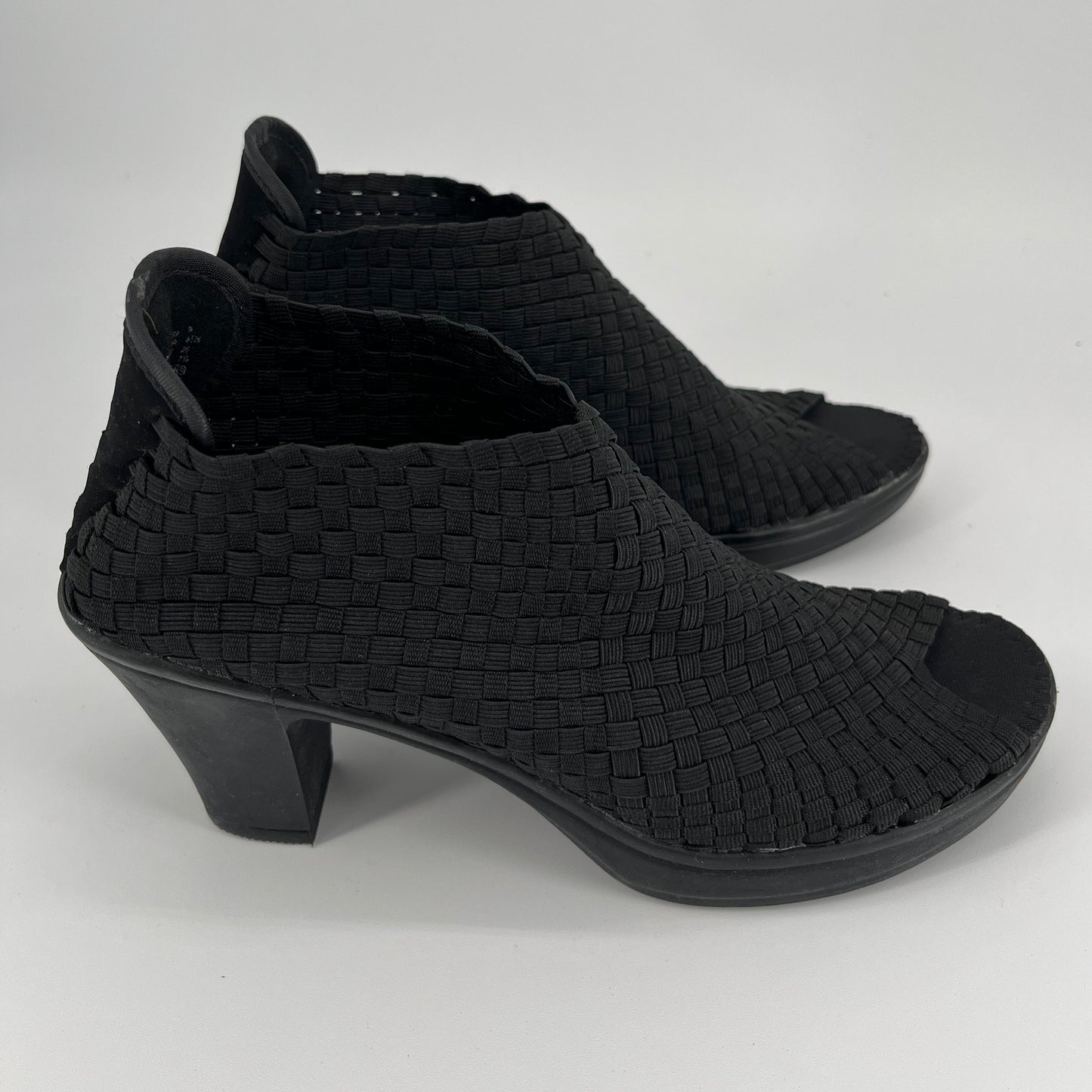 Dexflex Sport Comfort Black Suede Women's High Heel Wedges (Size 9)