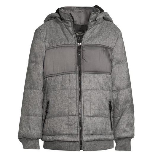 Urban Republic Boys Light Wool Bomber Gray Jacket (Size 10/12 M)