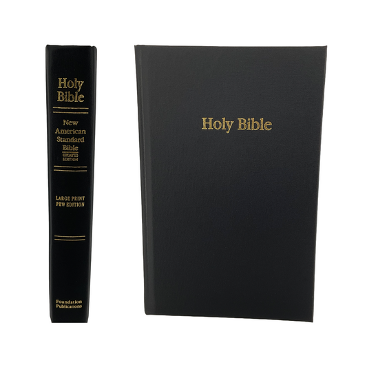 NASB Large Print Pew Bible (Black, Hardcover Cloth) - 9x5 1/2