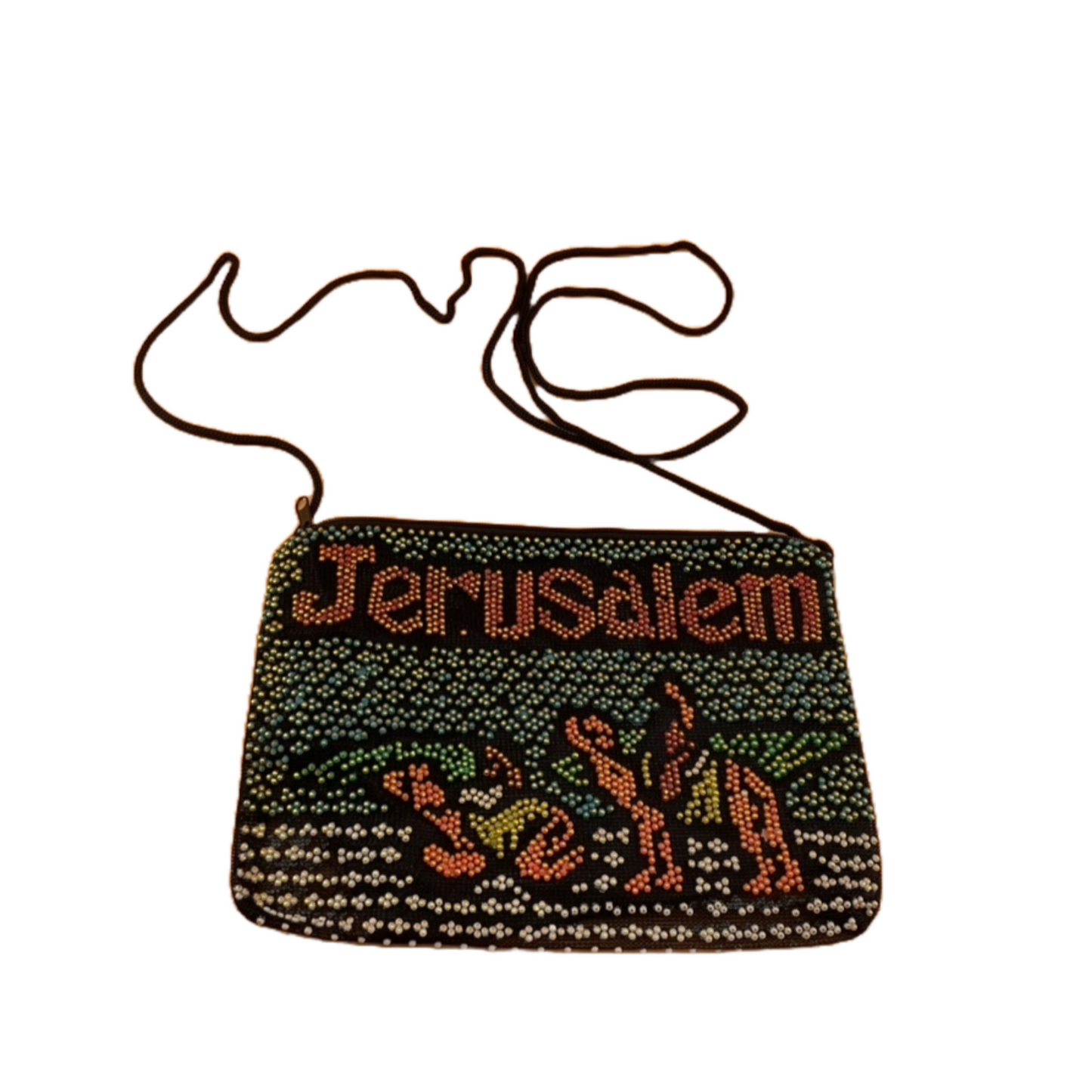 Jerusalem Beaded crossbody Bag Purse (Size 6x9)