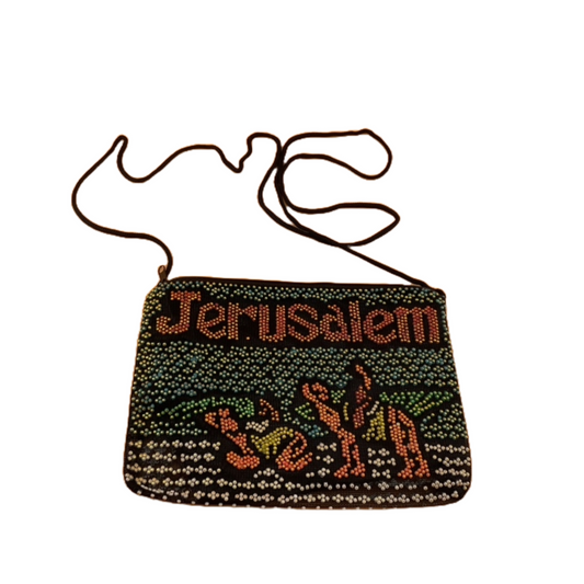 Jerusalem Beaded crossbody Bag Purse (Size 6x9)