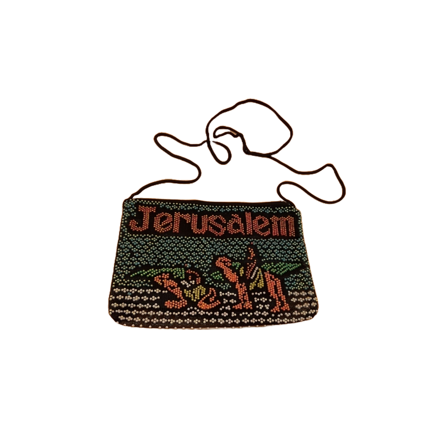 Jerusalem Beaded crossbody Bag Purse (Size 6x9)