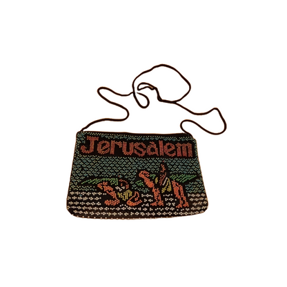 Jerusalem Beaded crossbody Bag Purse (Size 6x9)