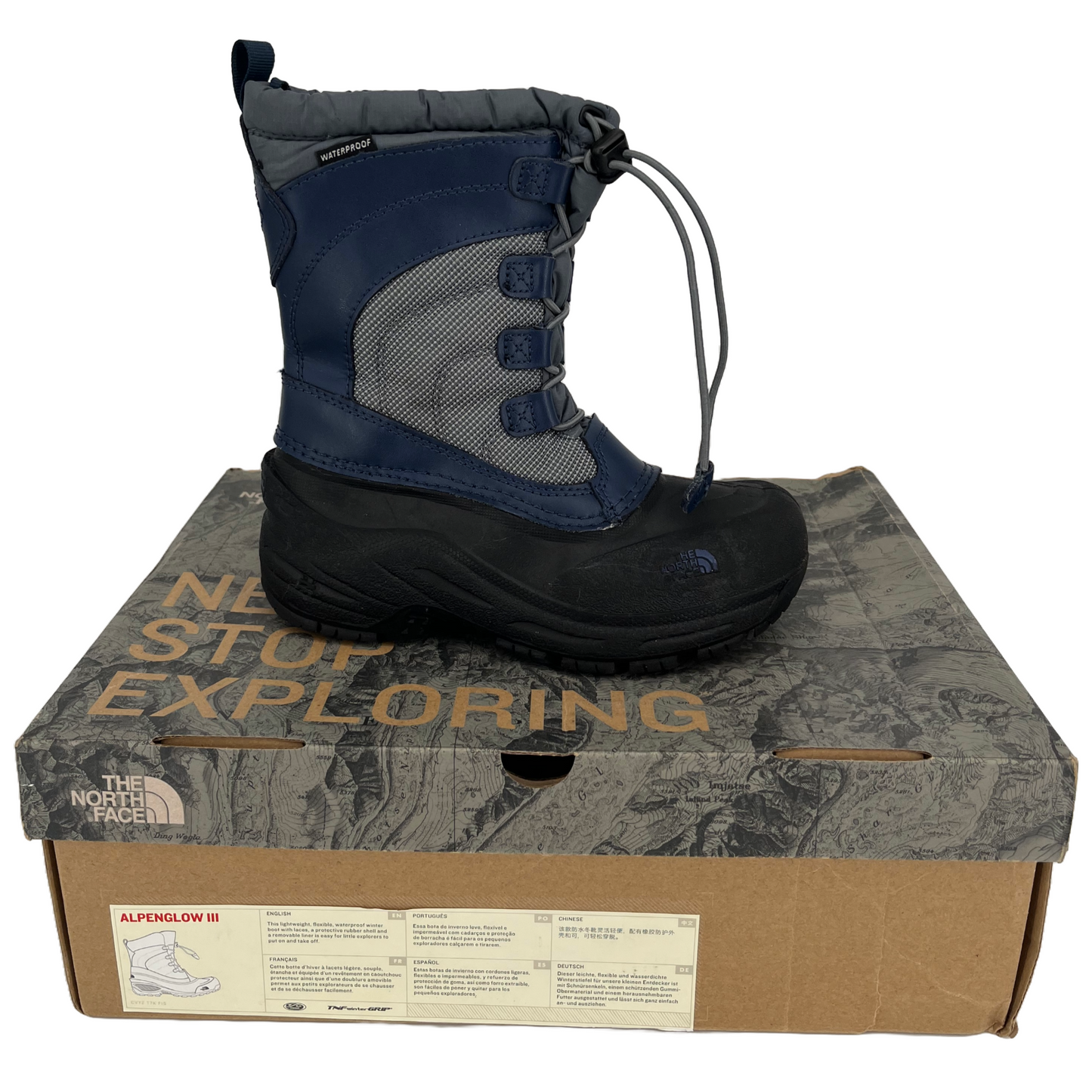 Alpenglow III Cosmic Blue and Zinc Grey Boots (Size 2 US for Kids)