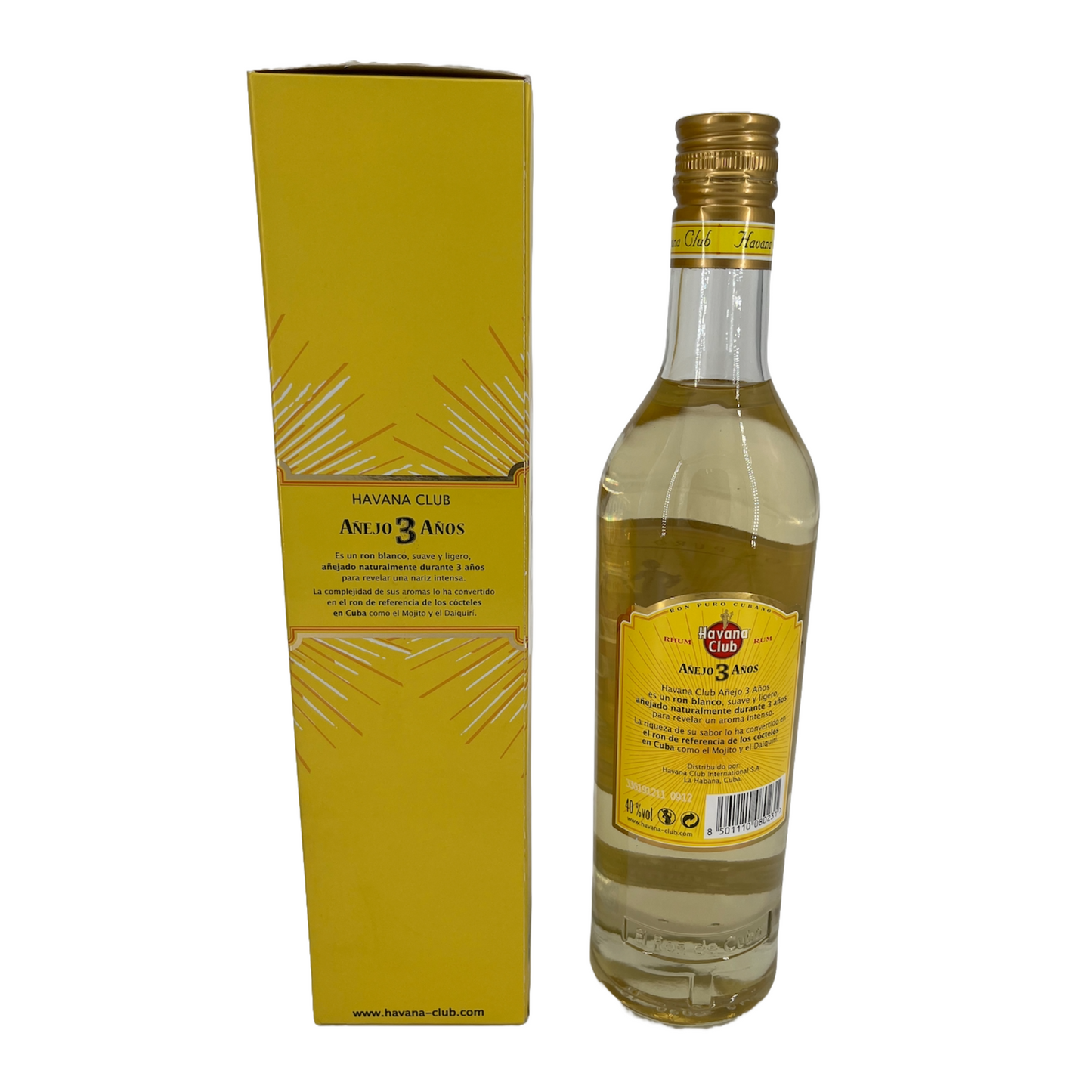 Ron Añejo Premium Havana Club 3 Años | Ron puro Cubano Años Añejo | 700ML - Licor