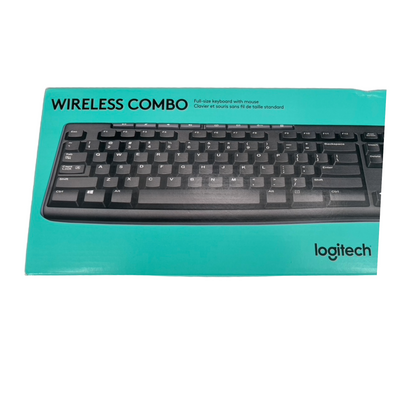 Teclado inalámbrico Logitech de tamaño completo con mouse