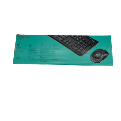 Teclado inalámbrico Logitech de tamaño completo con mouse