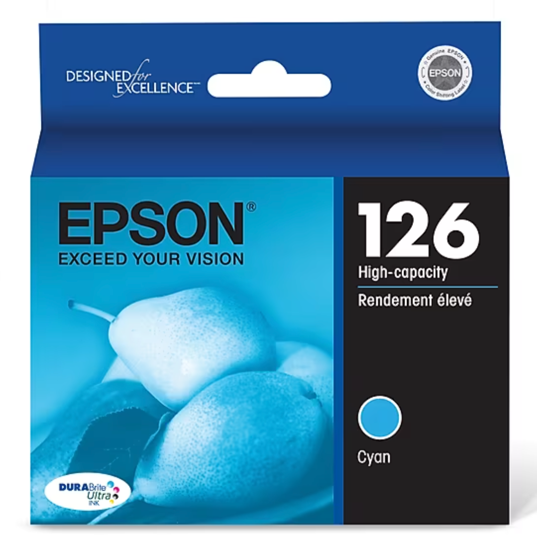 Epson T126 Cyan High Yield Ink Cartridge (T126220)