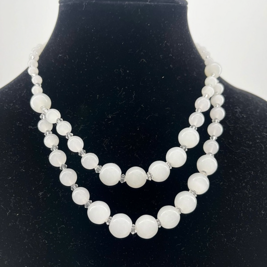 White Bead Necklace