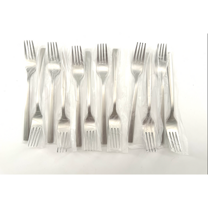 Silverware Set for 12: Metal Knives and Forks