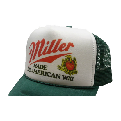 Miller Classic Trucker Hat | Made the American Way | Unisex Adjustable Snapback