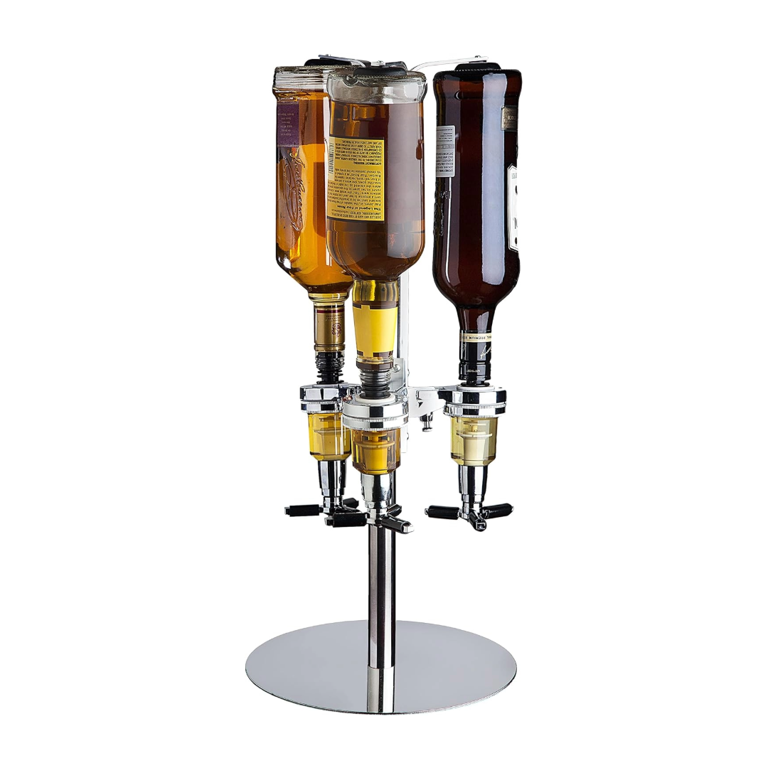 Food & Wine 3 Bottle Revolving Liquor Dispenser