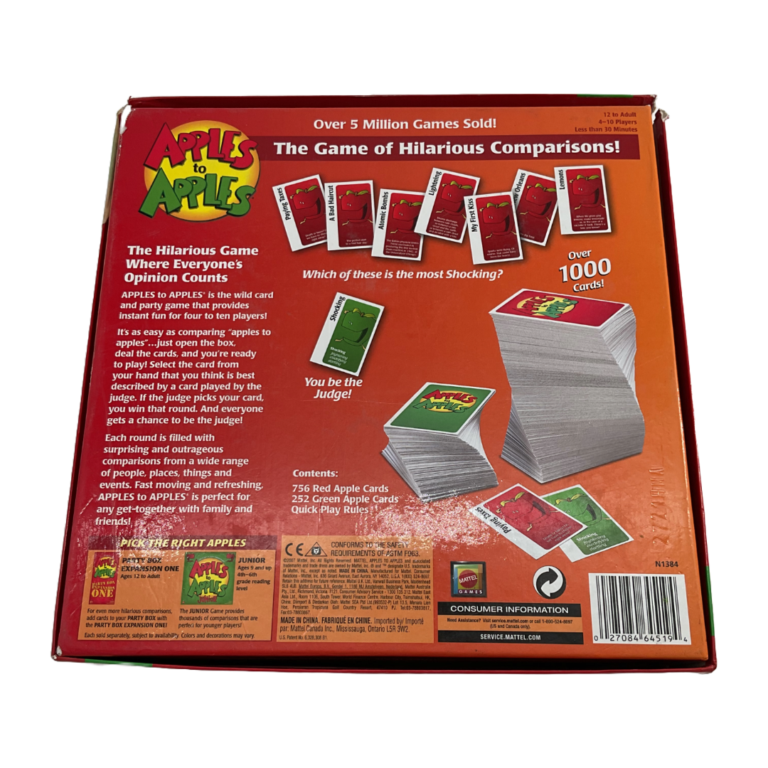 Apples To Apples Card Family Game