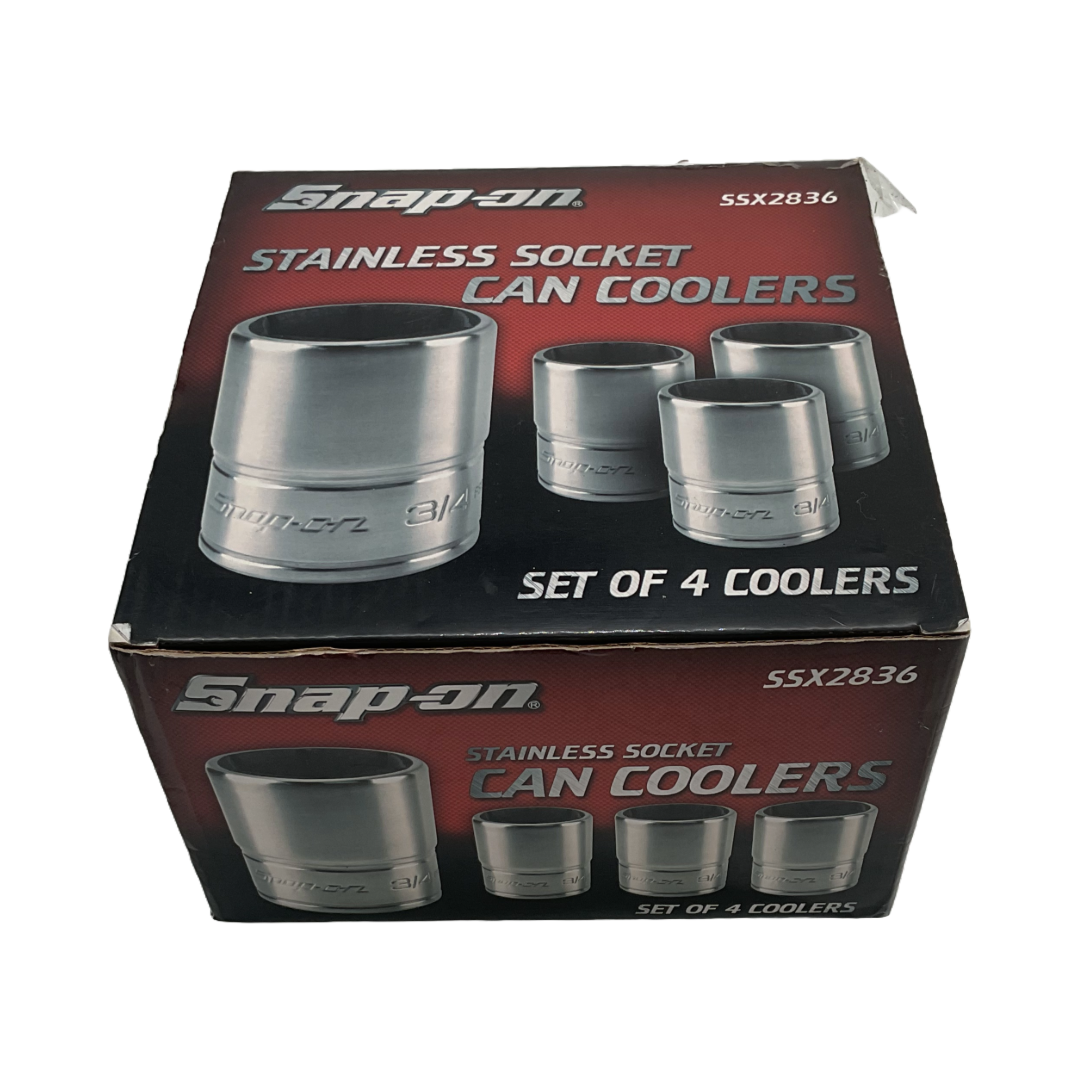 Snap-On Stainless Socket Can Coolers - Set of 4