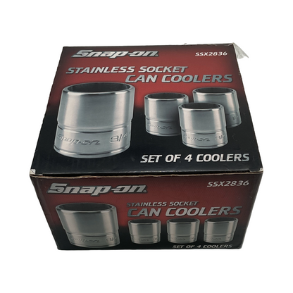 Snap-On Stainless Socket Can Coolers - Set of 4