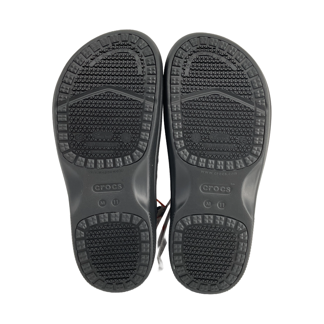 Dual Comfort Slip Resistant Black Crocs (Size 11M/13W)