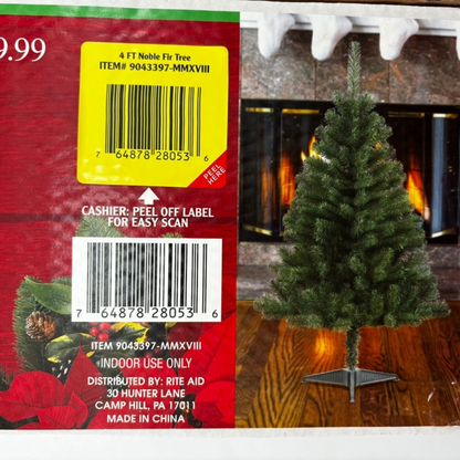 Noble Fir 4 Ft Artificial Christmas Tree (FOR PICKUP ONLY)