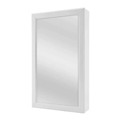 Glacier Bay Modern Bathroom White Medicine Mirror Cabinet Framed Surface-Mount (15")