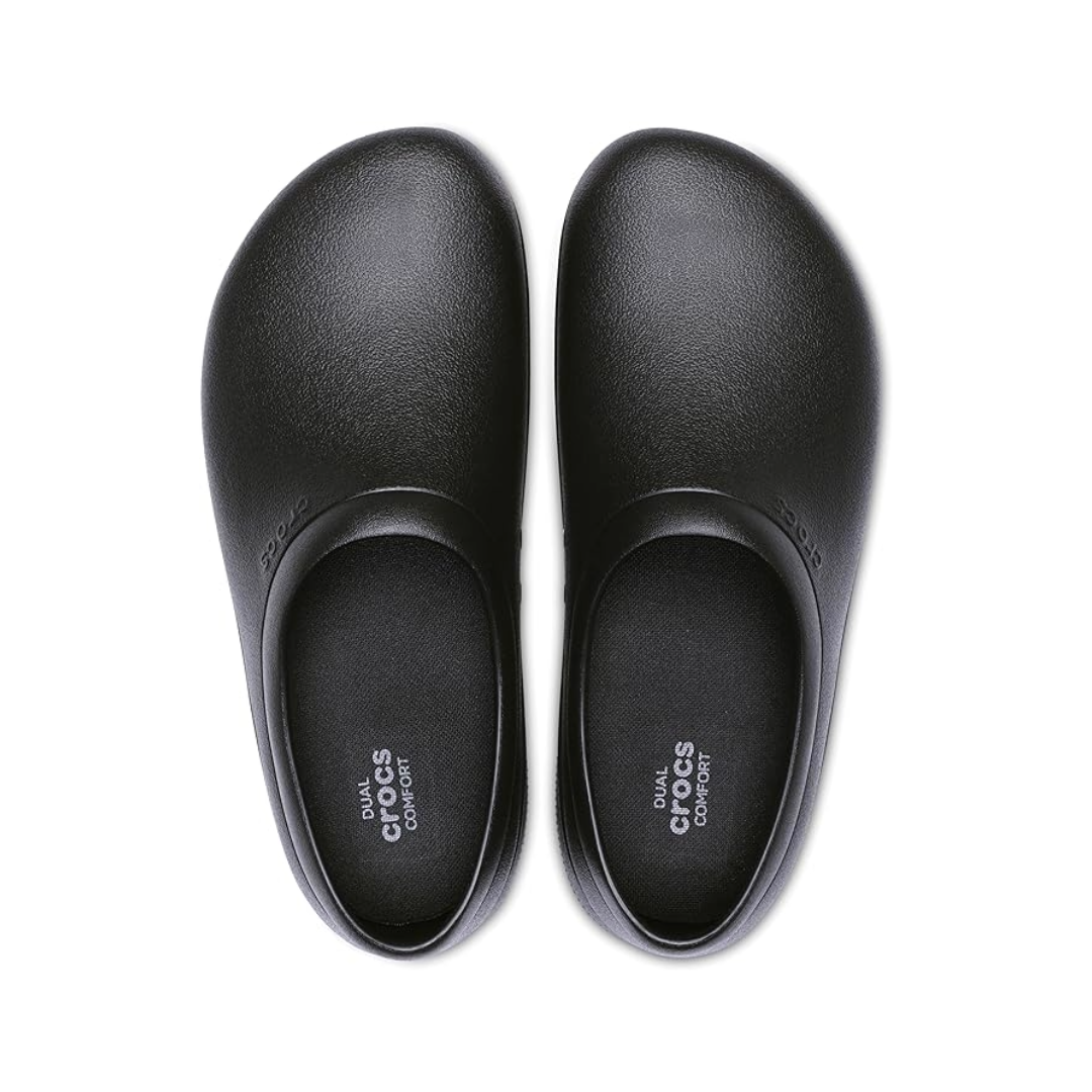 Dual Comfort Slip Resistant Black Crocs (Size 11M/13W)