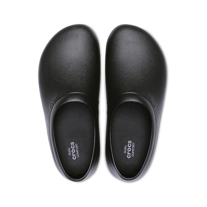 Dual Comfort Slip Resistant Black Crocs (Size 11M/13W)