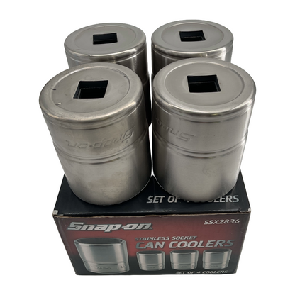 Snap-On Stainless Socket Can Coolers - Set of 4