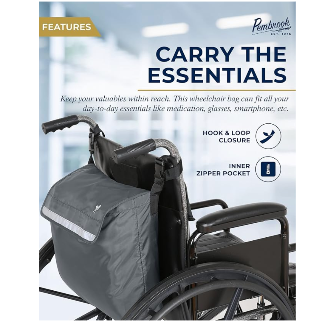 Wheel Chair and Walker Side Storage Bag