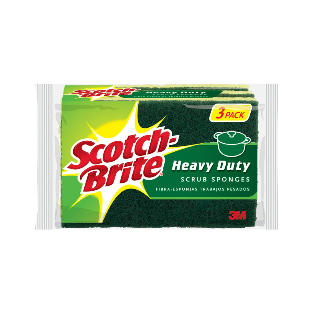 Scotch-Brite Heavy Duty Scrub Sponge (3 Sponges)