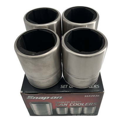 Snap-On Stainless Socket Can Coolers - Set of 4