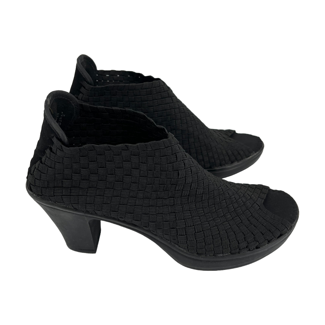 Dexflex Sport Comfort Black Suede Women's High Heel Wedges (Size 9)