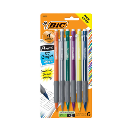 BIC Xtra Comfort 0.7 mm Mechanical Pencils (Pack Of 6)