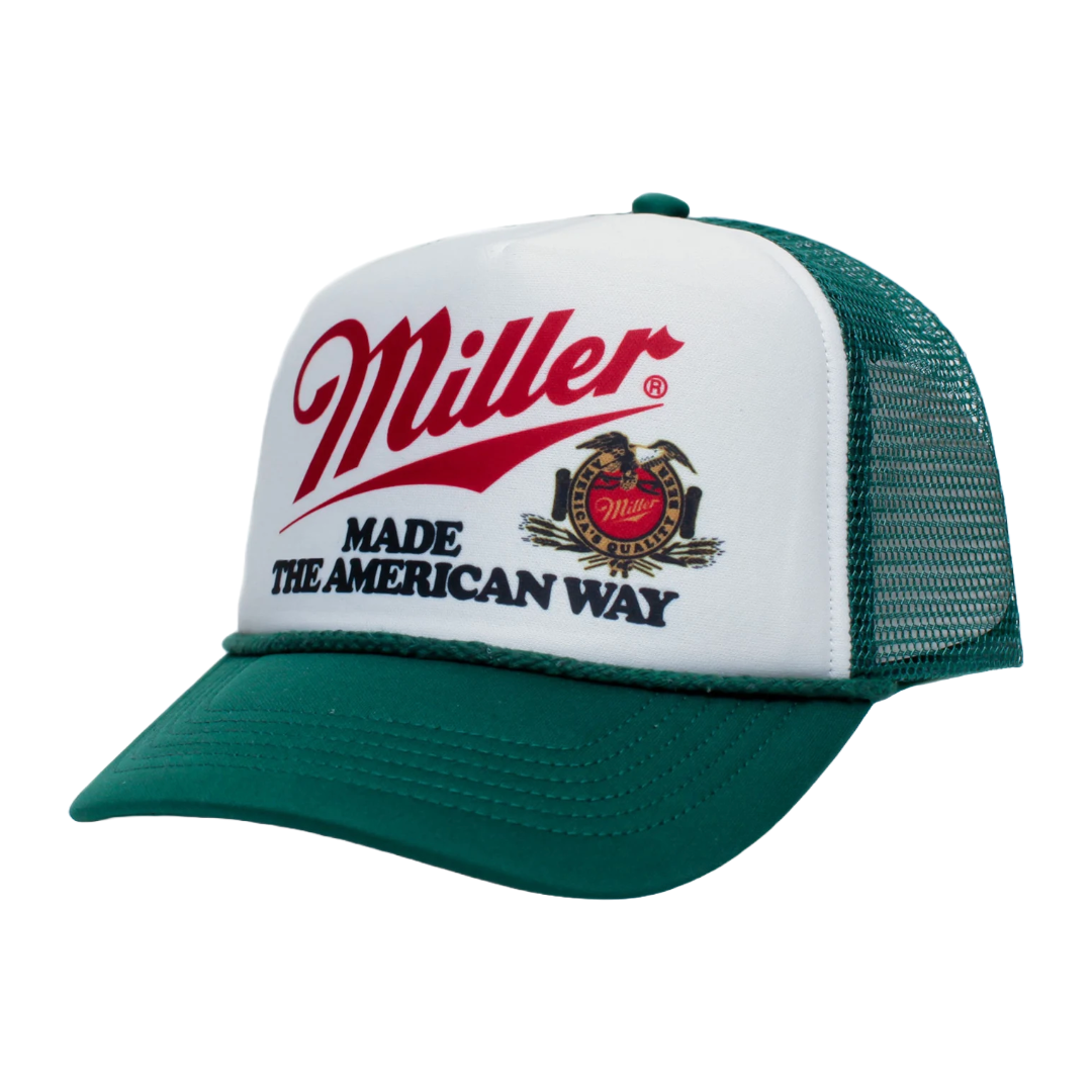 Miller Classic Trucker Hat | Made the American Way | Unisex Adjustable Snapback