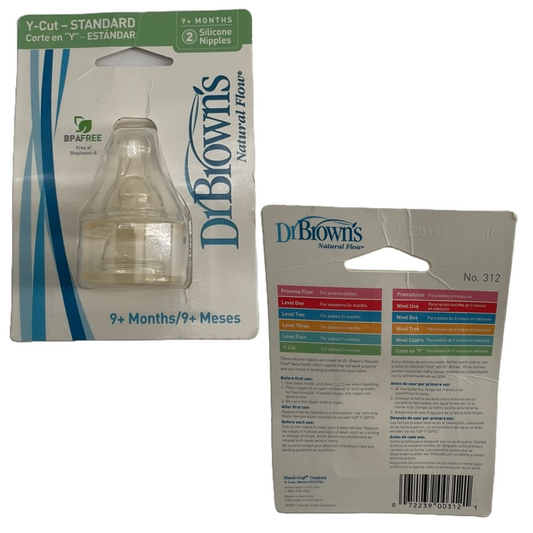 Dr. Brown's Natural Flow Level 4 Baby Bottle Silicone Nipple, 2 Pack