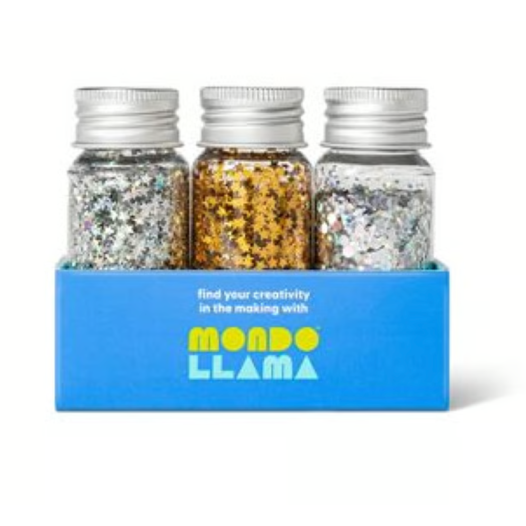 Mondo Llama Specialty Silvers & Golds Glitter (3 ct)