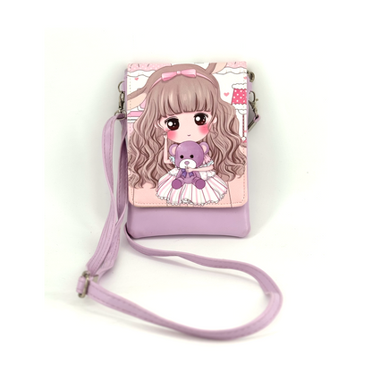 Cartoon PU Leather Mini Shoulder Purse Wallet