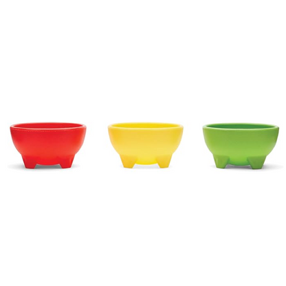 Multicolor Salsa Bowls, 5-Inch Diameter (Set of 3)