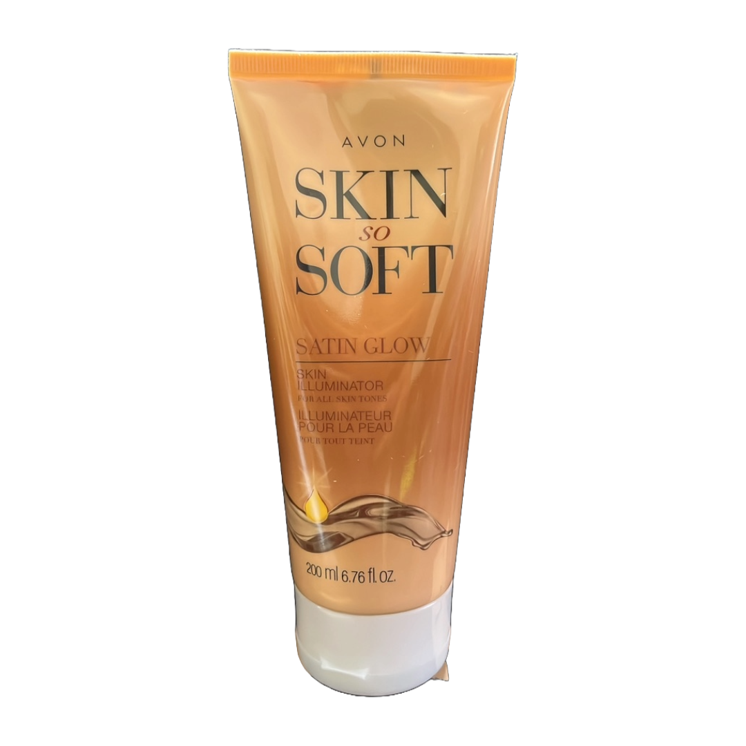 Avon Skin Soft Satin Glow Illuminator Firming Body Lotion for All Skin Tones (6.76 fl. oz)