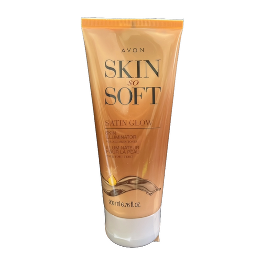 Avon Skin Soft Satin Glow Illuminator Firming Body Lotion for All Skin Tones (6.76 fl. oz)