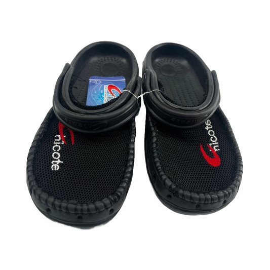 Chicote Plastic Sandals for Kids (Black, Size 2)