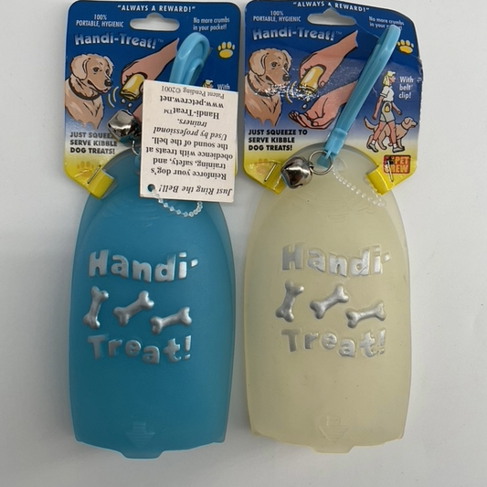 Handi Treat Signal Bell Light Blue made of plastic for dogs