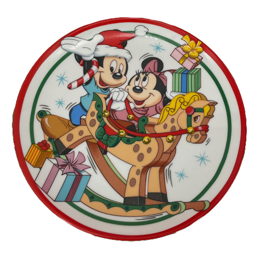 SCHMID Disney Mickey & Minnie Rockin' Christmas 1991 Ninth and Final Edition Plate