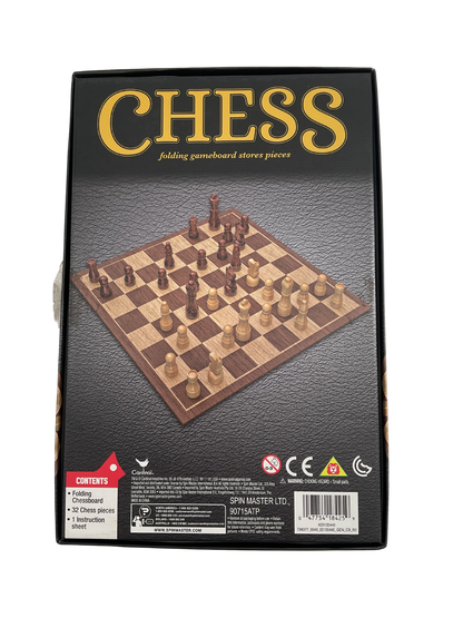 Chess: Folding Gameboard Stores Pieces