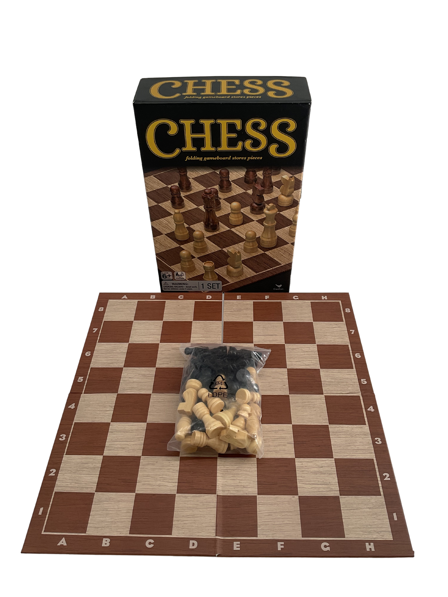 Chess: Folding Gameboard Stores Pieces