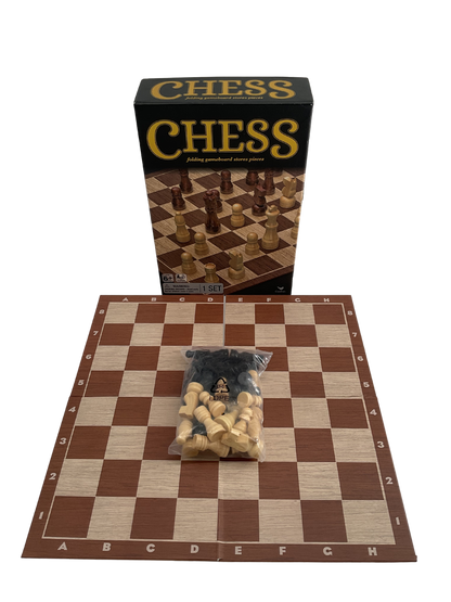 Chess: Folding Gameboard Stores Pieces